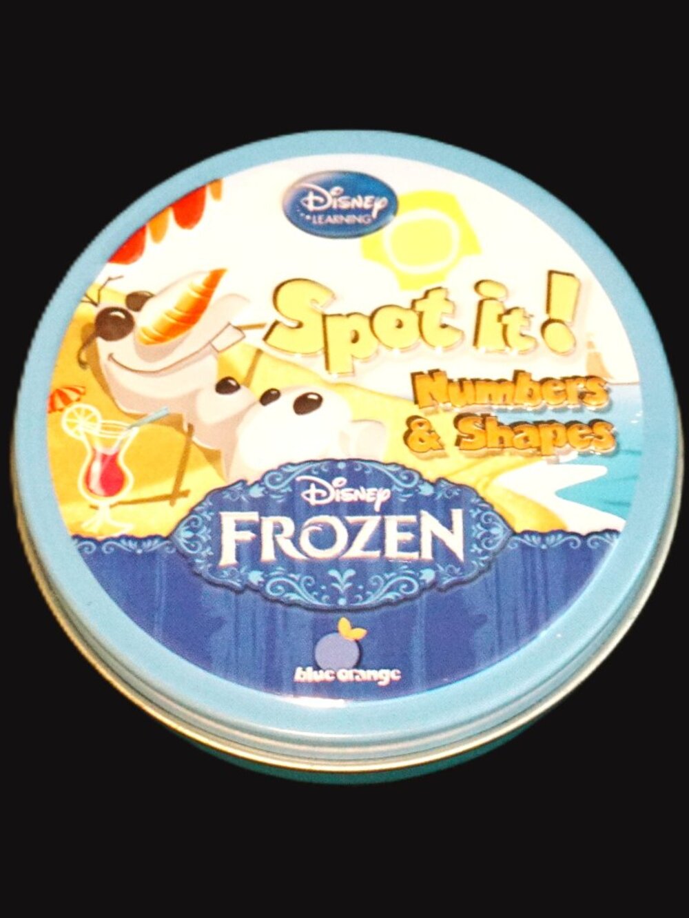 Disney Spot It! Frozen Olaf Numbers and Shapes Game in Tin